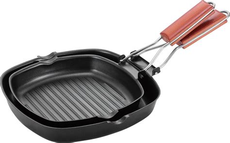 Non Stick Kitchen Fry Pan Die Cast Aluminum Foldable Bbq Grill Pan