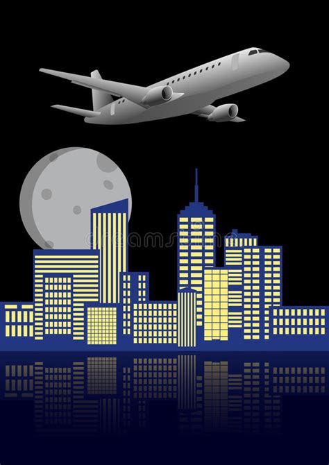 Airplane City Stock Vector Illustration Of Aviation 39640675