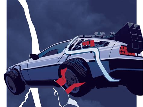 Back To The Future Ii Delorean Illustration By Michael Mccalip On Dribbble
