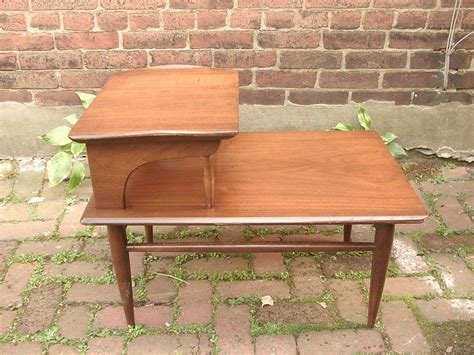 Vintage 1960s 2 Tier End Table Danish Modern By Shoponsherman