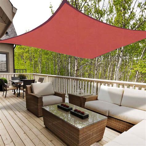 18 X18 Deluxe Square Sun Shade Sail Pool Shade Cool Top Outdoor Canopy Patio Ebay