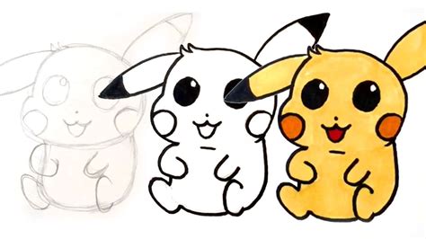 How To Draw Cute Pikachu For Kids In 10 Easy Steps Youtube