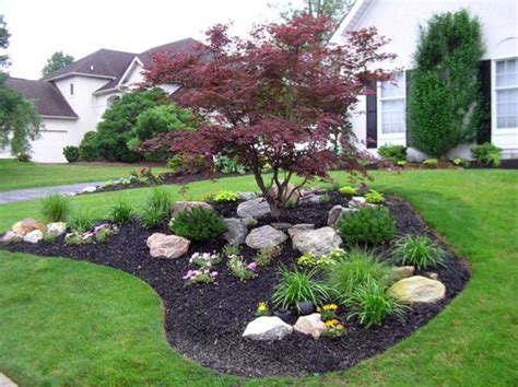 35 Beautiful Rock Front Yard Landscaping You Will Love In 2020 Large