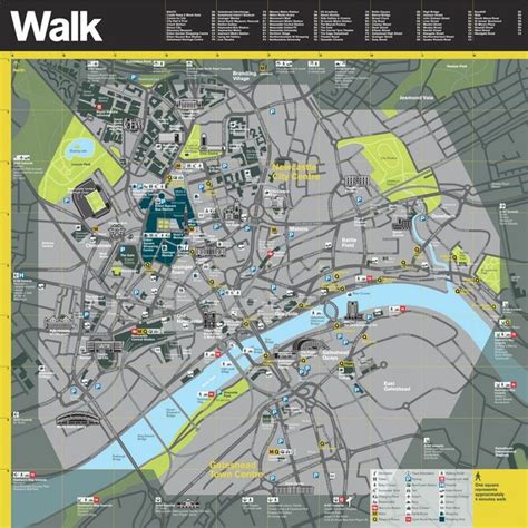 Newcastle Tourist Attractions Map Walkable City Map New Urbanism