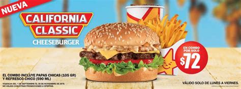 Carls Jr Combo California Classic Cheeseburger Por 72