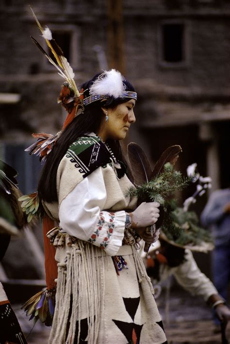 Native American Woman As Buffalo Woman Tesuque Pueblo New Mexico