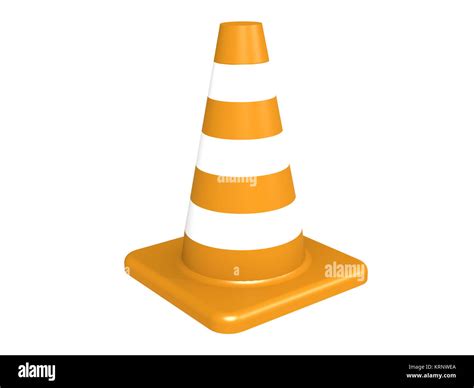 Traffic Cones Isolated On White Stock Photo Alamy