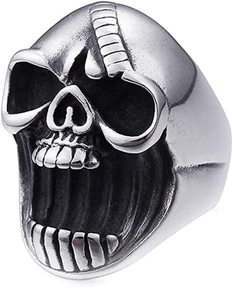Na Stainless Steel Rings For Men Engrave Skull Rings Silver Men Men
