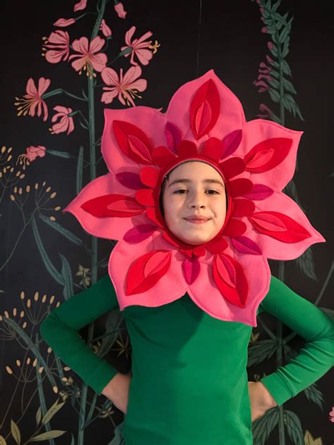 Flower Costume Be A Flower Flower Headpiece And Leaf Etsy