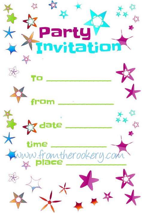 Free Party Invitations Printable Invitation Templates