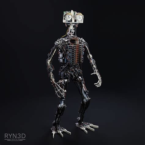 Artstation Realistic Endoskeleton Concept
