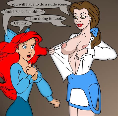 Rule 34 Ariel Beauty And The Beast Belle Crossover Disney Disney