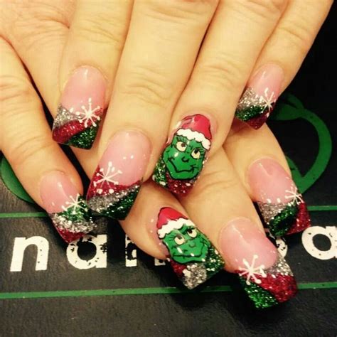 Grinch Nails Christmas Nail Art Creative Nails Nail Art