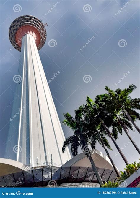 Kl Tower View From Street Television Tower In Kuala Lumpur Malaysia