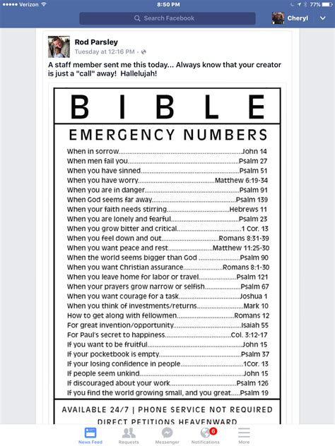 Emergency Bible Verses Printable