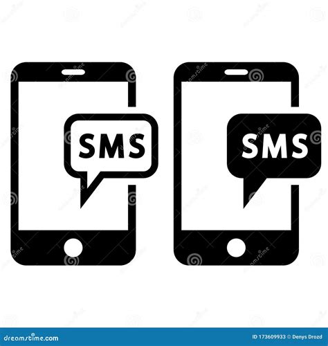 Sms Vector Icon Message Illustration Sign Mobile Phone Symbol Stock