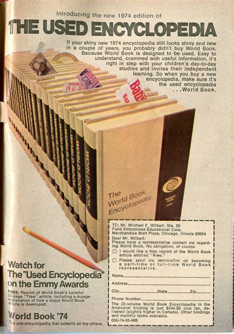 1974 Advertisement For World Book Encyclopedia Free Download Borrow