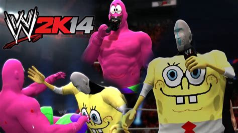 Wwe 2k14 Spongebob Vs Patrick Custom Story Youtube