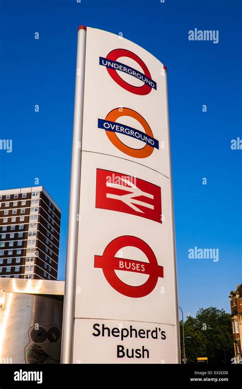 Transport Interchange Sign At Shepherds Bush For Underground