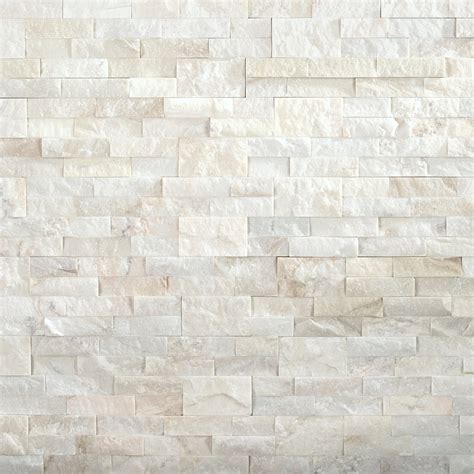 Lucia White Splitface Marble Ledger Panel Floor And Decor