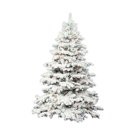 Vickerman 3 Ft Pre Lit Alaskan Pine Flocked Artificial Christmas Tree