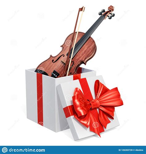 T Box With Violin 3d Rendering Stock Illustration Illustration Of