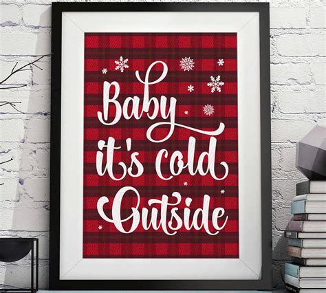 Baby Its Cold Outside Printable Baby Its Cold Outside Sign Etsy España