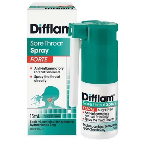 Difflam Forte Throat Spray 15ml Anti Inflammatory Throat Spray
