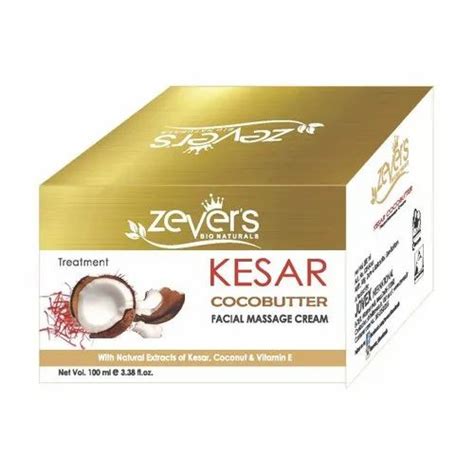 Zevers Kesar Cocobutter Facial Massage Cream For Personal Packaging Size 100ml At Rs 350