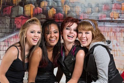 Group Of Cute Teens Laughing Stock Photo Image 32439284