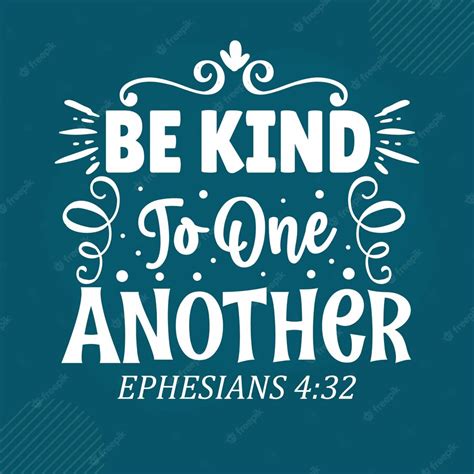 Premium Vector Be Kind To One Another Premium Scripture Lettering