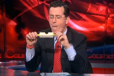 Watch Colbert Eat Butter On The Cob Stick It To Norway Eater