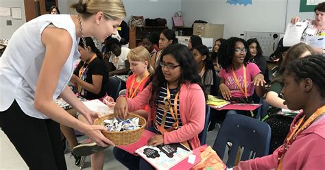 Sixth Grade Girls Learning Life Skills Through Mentor Program