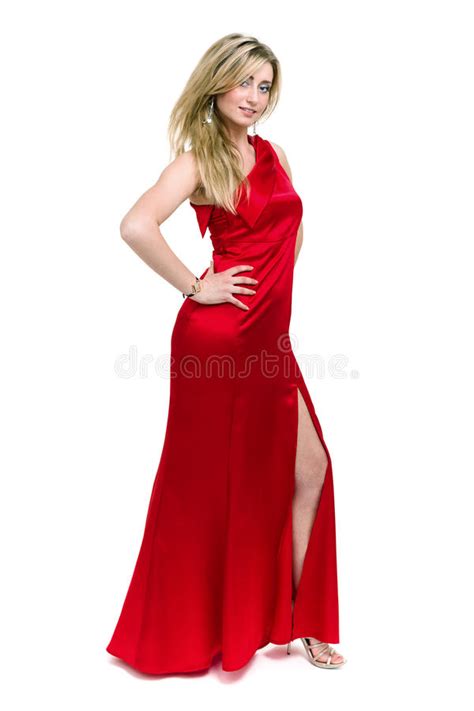 Woman In Red Dress Stock Photo Image Of Attractive Elegance 30161726