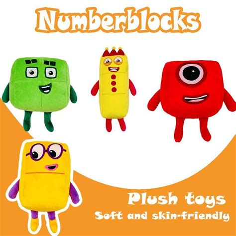 Numberblocks Plush Toy Soft Educational Stuffed Number Blocks Doll T