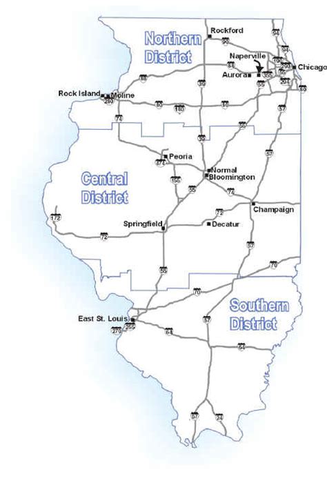 Illinois Map Interstate Highways
