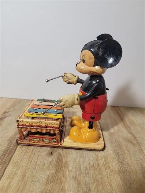 1950 Disney Mickey Mouse Windup Xylophone Player By Marx 4633600066