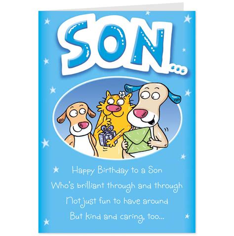 Son Birthday Card B Shopittakestwo Birthday Card For Son Quotes Quotesgram Free