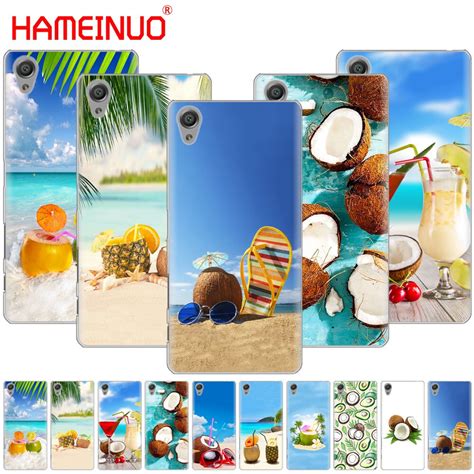 Hameinuo Coconut Beach Fruit Juice Summer Phone Case For Sony Xperia C6