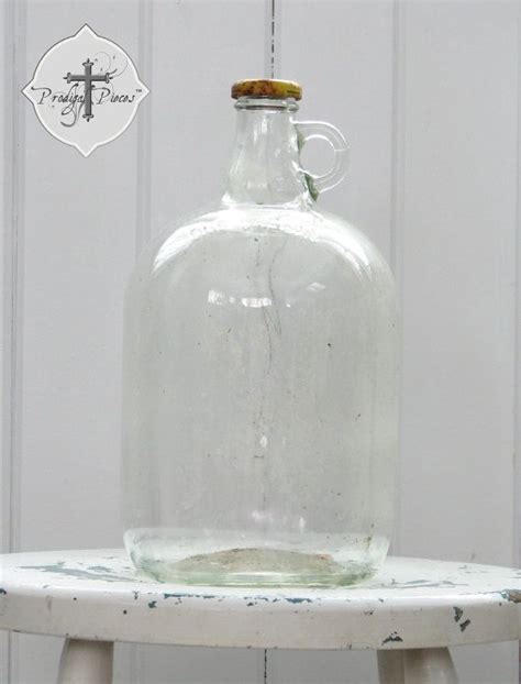 Rusticly Vintage One Gallon Glass Jug With White House Vinegar Etsy