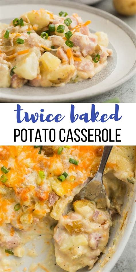 To make pork casserole, heat oil in a large skillet. Twice Baked Potato Casserole with Ham | Potatoe casserole ...