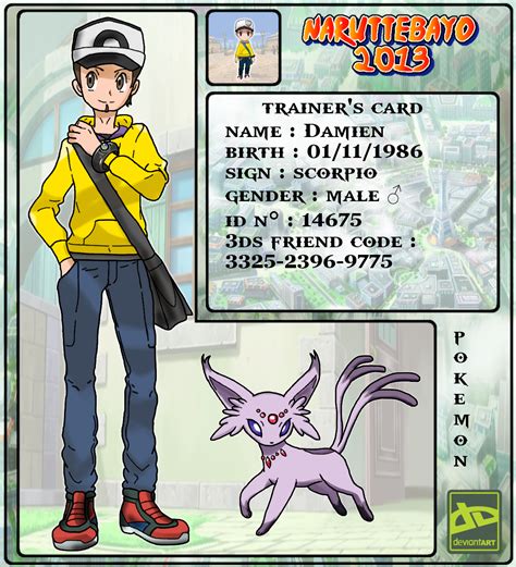 Deviantart Pokemon Trainer Id Card 2013 By Naruttebayo67 On Deviantart