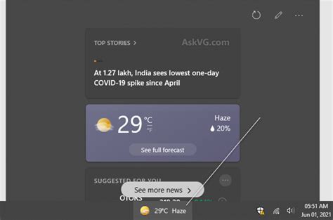 Tips Customize Or Remove “news And Interests” Weather Widget In