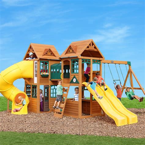 Get free shipping on qualified cedar, backyard playsets or buy online pick up in store today in the playground equipment department. Cedar Summit by KidKraft Kingsbridge Playset - Do It ...