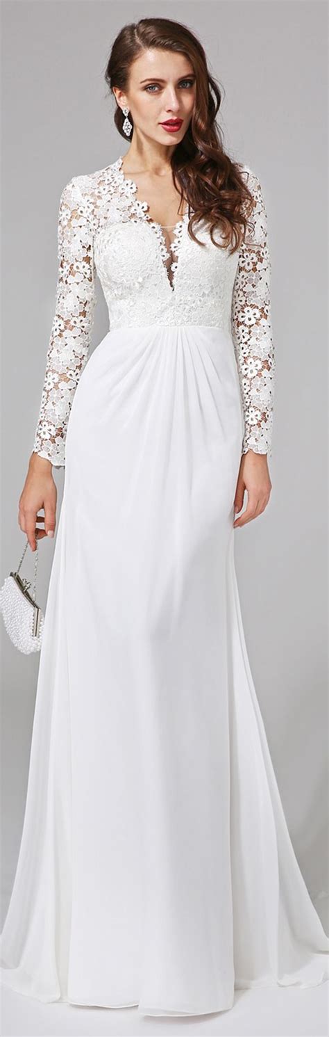 If your wedding dress has small buttons ask the shop where you are getting your wedding dress to replace them with hooks because they are easier to when discussing the length of your train with your wedding dress designer, arm yourself with the necessary language,brush or sweep train: Sheath / Column V Neck Sweep / Brush Train Chiffon Lace ...