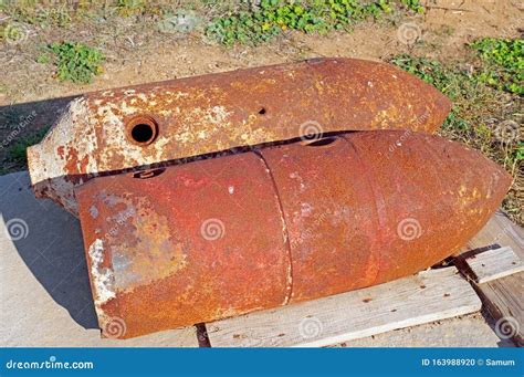 Old Rusted World War Ii Ammunition Shell Of Artillery Royalty Free