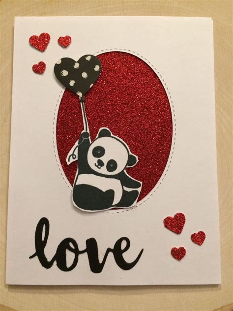 Sarah Stampin Stampin Up Party Pandas Valentines Day Card Sarah Stampi In 2020