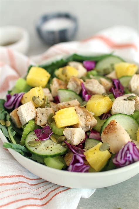 This recipe makes weeknight meals super easy and it's packed with healthy chicken, vegetables and flavorful. Chicken Pineapple Salad | Recipe | Healthy salad recipes ...