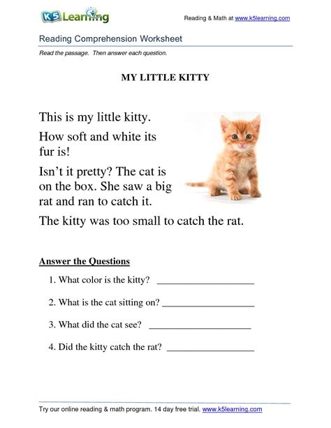 Calameo Reading Comprehension Worksheet Grade 1 Kitty Db Excelcom