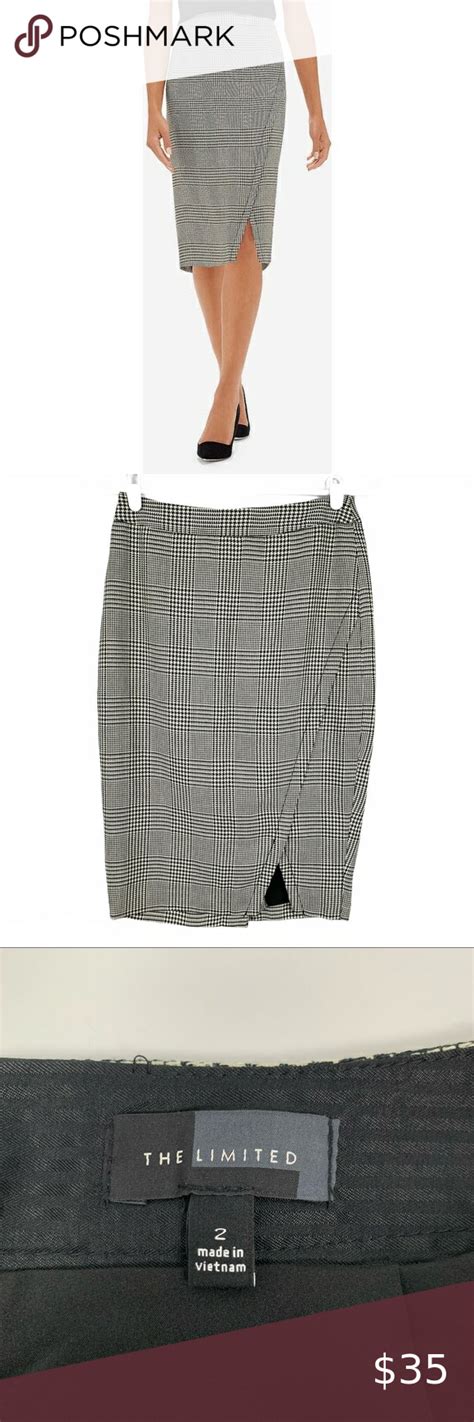 The Limited High Waist Houndstooth Pencil Skirt 2 In 2021 Houndstooth